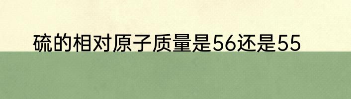 硫的相对原子质量是56还是55