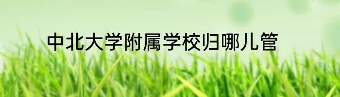 中北大学附属学校归哪儿管