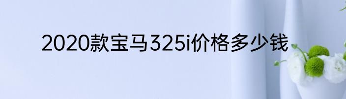 2020款宝马325i价格多少钱