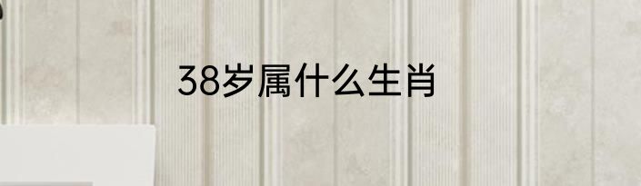 38岁属什么生肖