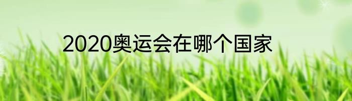 2020奥运会在哪个国家