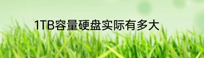 1TB容量硬盘实际有多大