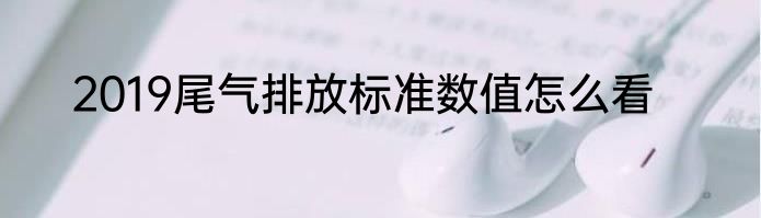 2019尾气排放标准数值怎么看