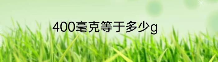 400毫克等于多少g