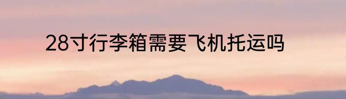 28寸行李箱需要飞机托运吗