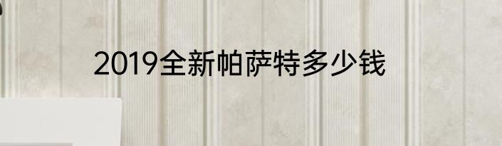2019全新帕萨特多少钱