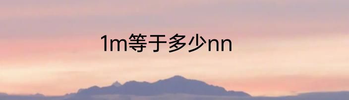 1m等于多少nn