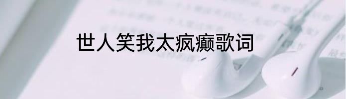 世人笑我太疯癫歌词