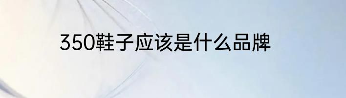 350鞋子应该是什么品牌