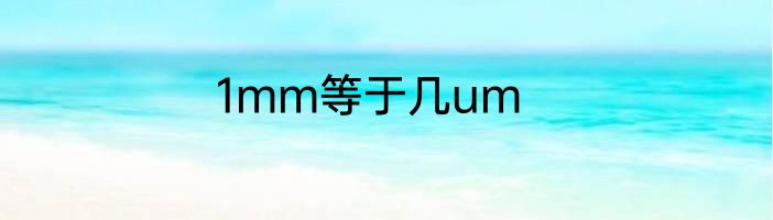1mm等于几um