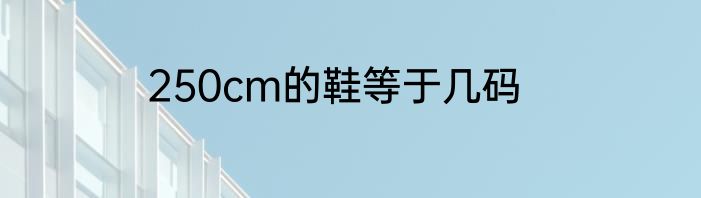 250cm的鞋等于几码