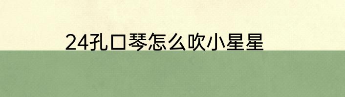 24孔口琴怎么吹小星星