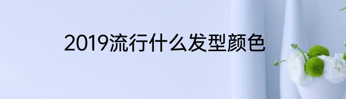 2019流行什么发型颜色