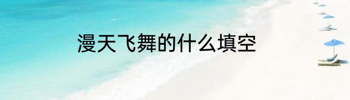 漫天飞舞的什么填空
