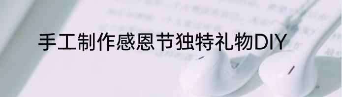 手工制作感恩节独特礼物DIY