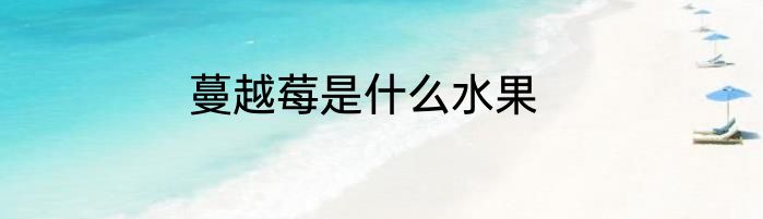 蔓越莓是什么水果