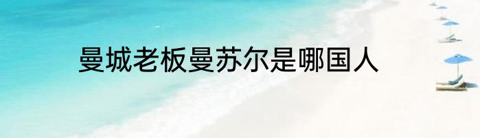 曼城老板曼苏尔是哪国人