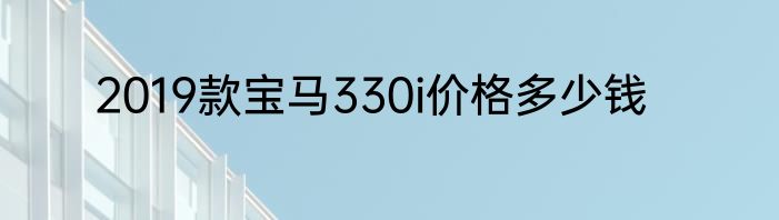 2019款宝马330i价格多少钱