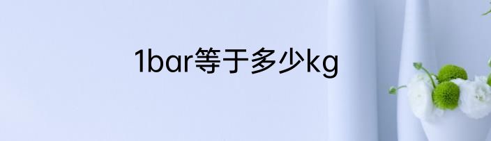 1bar等于多少kg