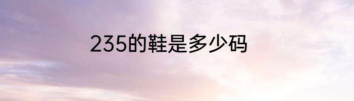 235的鞋是多少码