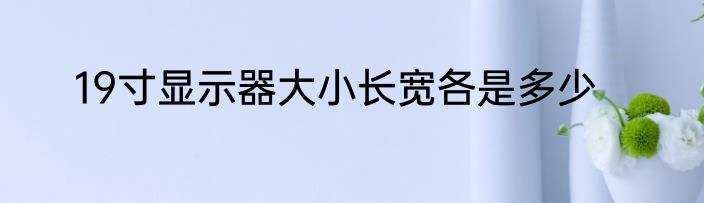 19寸显示器大小长宽各是多少