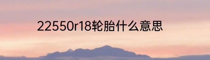 22550r18轮胎什么意思