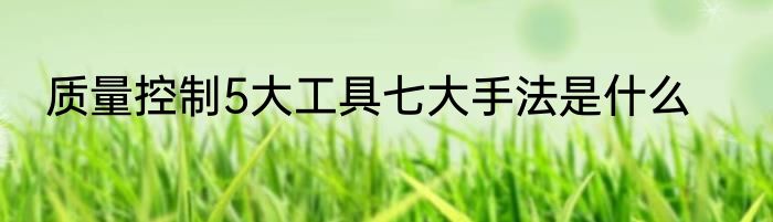 质量控制5大工具七大手法是什么
