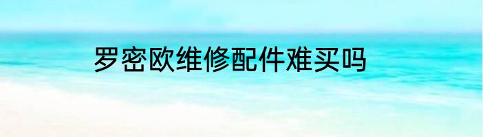 罗密欧维修配件难买吗