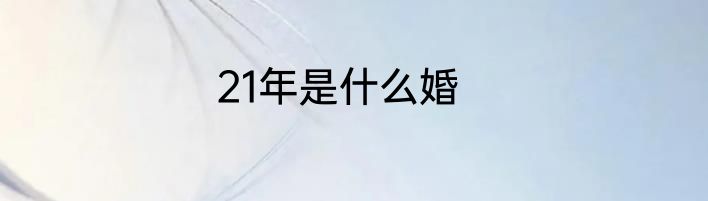 21年是什么婚