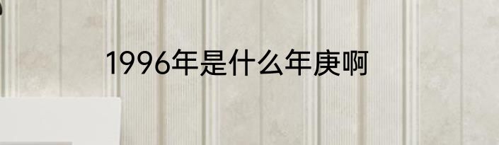 1996年是什么年庚啊