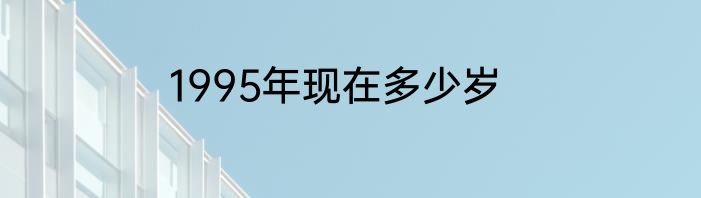 1995年现在多少岁