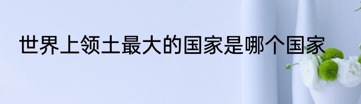 世界上领土最大的国家是哪个国家