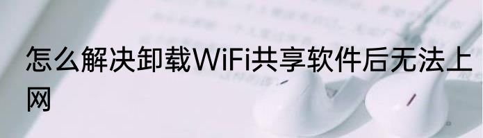 怎么解决卸载WiFi共享软件后无法上网