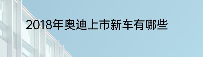 2018年奥迪上市新车有哪些
