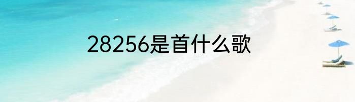 28256是首什么歌