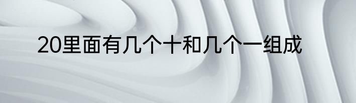 20里面有几个十和几个一组成