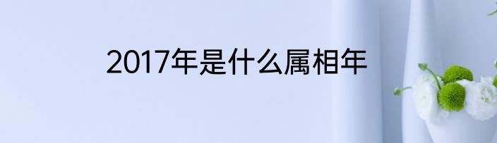 2017年是什么属相年