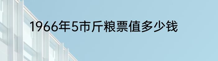 1966年5市斤粮票值多少钱