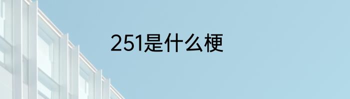 251是什么梗