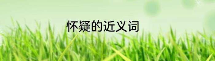 怀疑的近义词