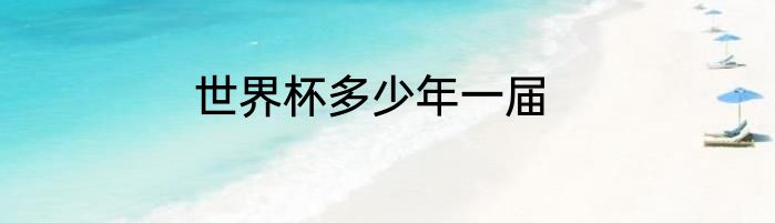 世界杯多少年一届