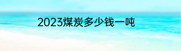 2023煤炭多少钱一吨