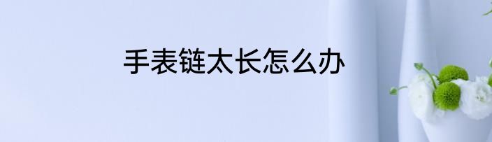 手表链太长怎么办