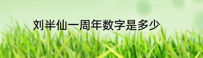 刘半仙一周年数字是多少