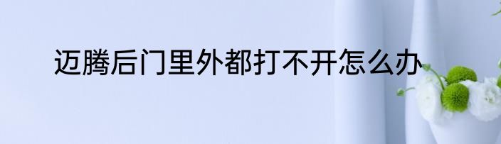 迈腾后门里外都打不开怎么办