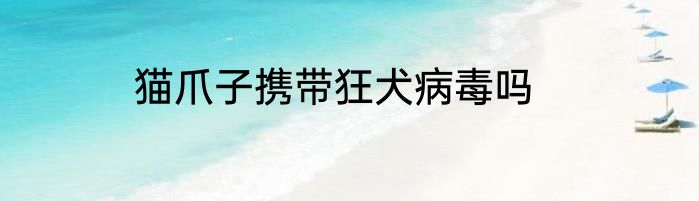 猫爪子携带狂犬病毒吗