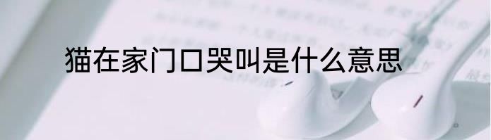 猫在家门口哭叫是什么意思