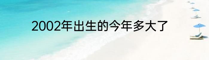2002年出生的今年多大了