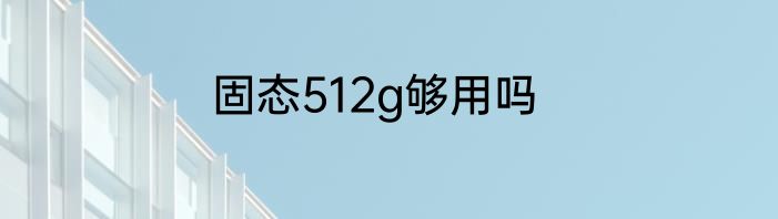 固态512g够用吗
