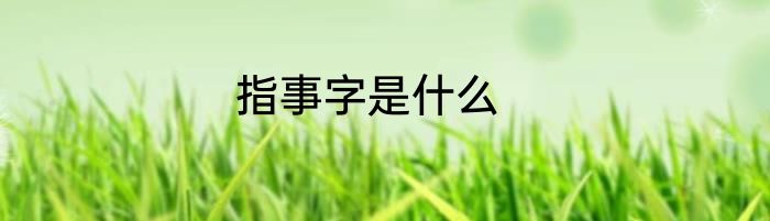 指事字是什么